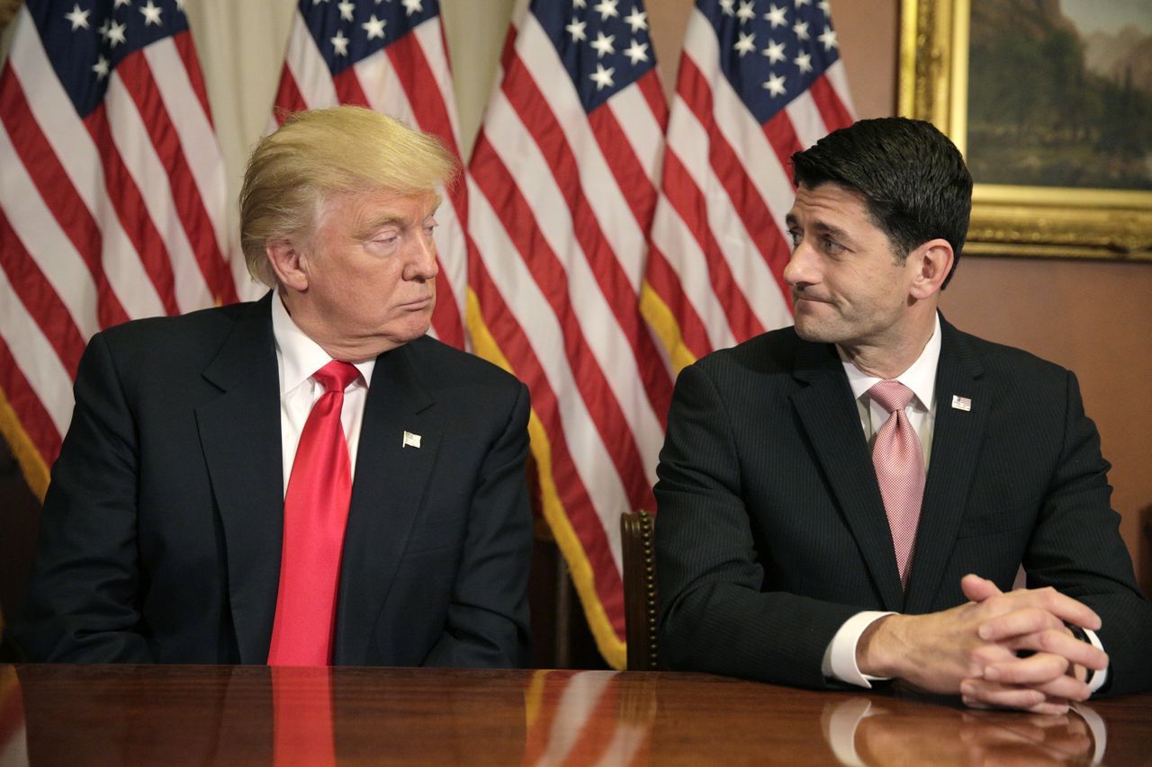 President Trump and House Speaker Paul Ryan.