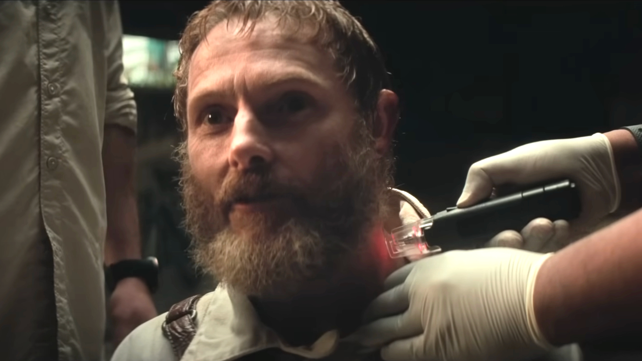 A bearded Sean Harris smiles evilly while in captivity in Mission: Impossible - Fallout.