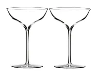 11. Waterford Elegance Crystal Champagne Coupe Glasses