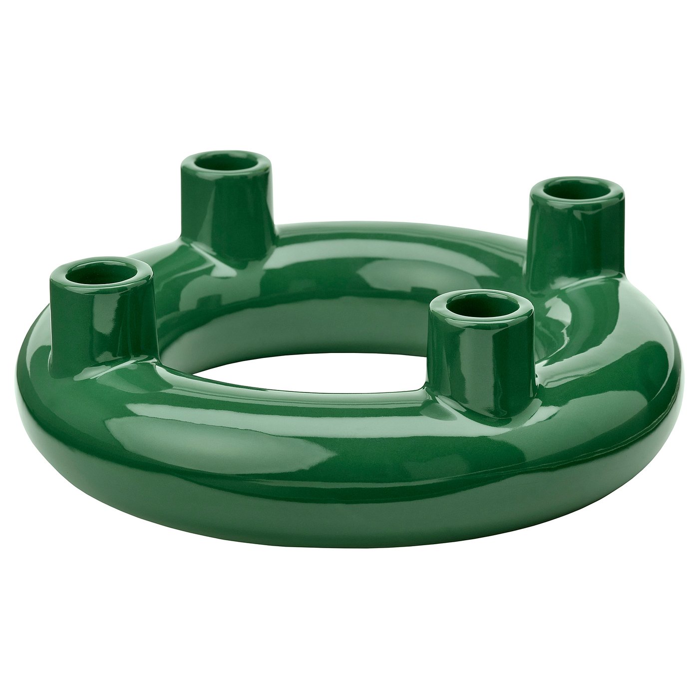 Vinterfint Candlestick - for 4 Candles Rounded/dark Green 8 Cm
