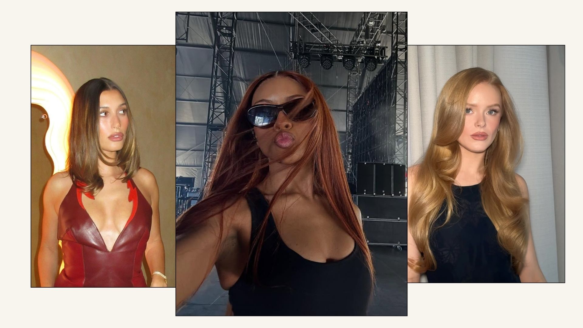Summer hair colour trends 2025 collage graphic
