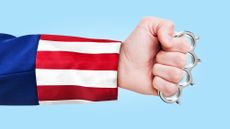 Illustration of Uncle Sam's fist brandishing a brass knuckle