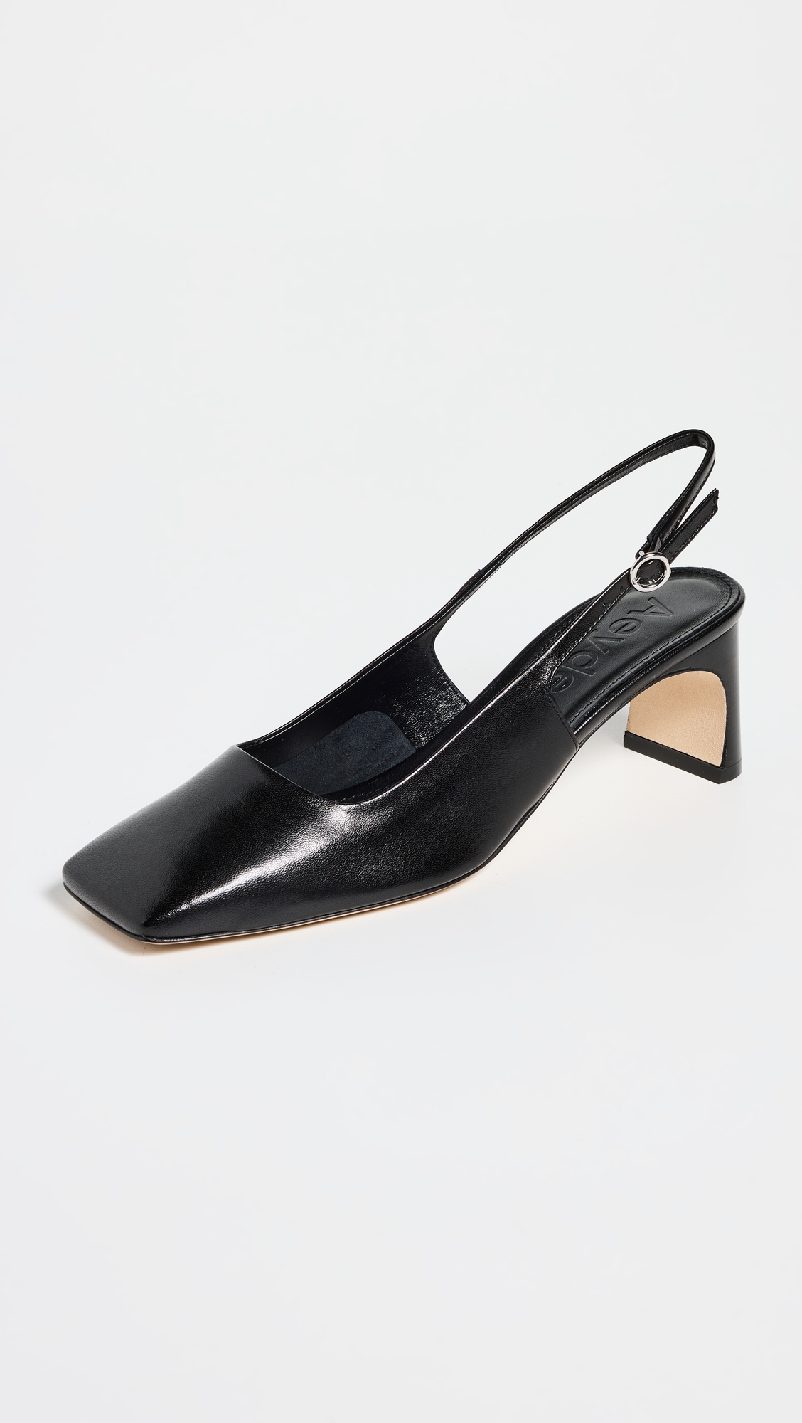 Eliza Nappa Leather Black Heels