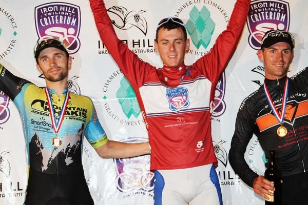 Benjamin Zawacki (Team Mountain Khakis p/b Maxxis) takes second place. First place winner, Joseph Schmalz (ELBOWZ RACING) and Bobby Lea (Pure Energy Cycling) is third. Congratulations Gentlemen