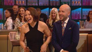 Cooking With The Stars is co-presented by the cheeky pairing of Emma Willis and Tom Allen.