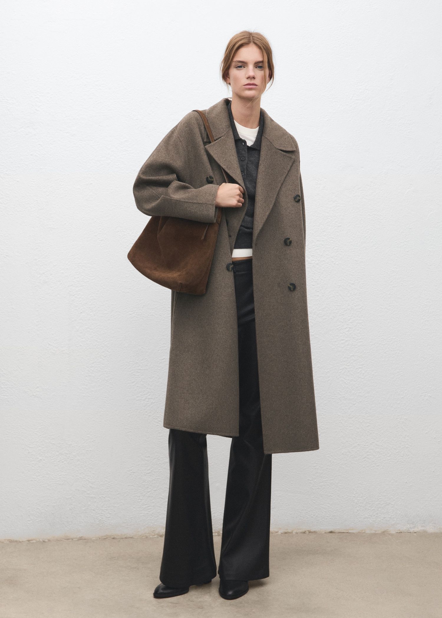 Handmade Oversized Wool Coat - Women | Mango United Kingdom