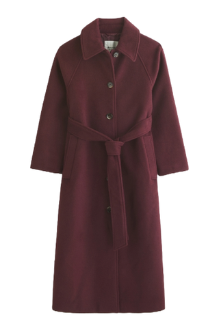 Abercrombie Belted Wool-Blend Coat (Was $220) 