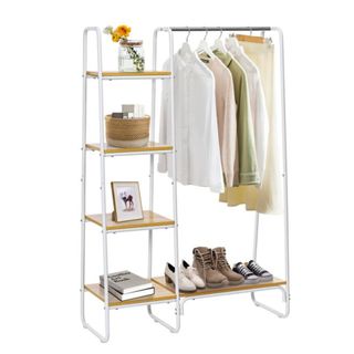 Walmart bedroom organization closet wire with shoes and coat 