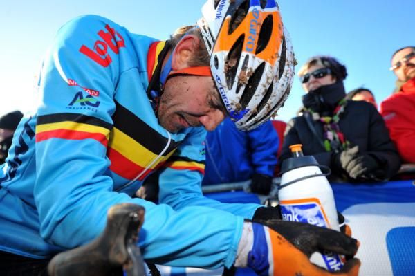 Bart Aernouts (Belgium) recovers after the finish.