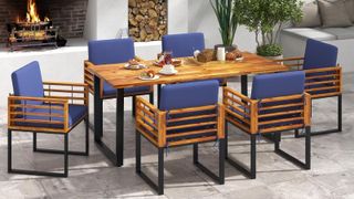 an example of Amazon outdoor furniture, a Tangkula 3 Piece Patio Set on Modern Patio
