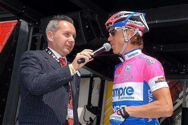 Damiano Cunego (Lampre) interviewed.