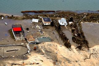 Coastal damage from Hurricane Sandy