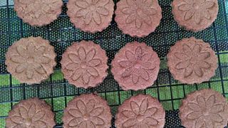 Digestive biscuits on wire cooling rack