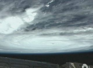 image of hurricane irene taken from international space station