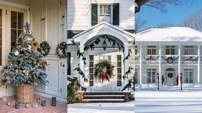 How to decorate a front porch for Christmas