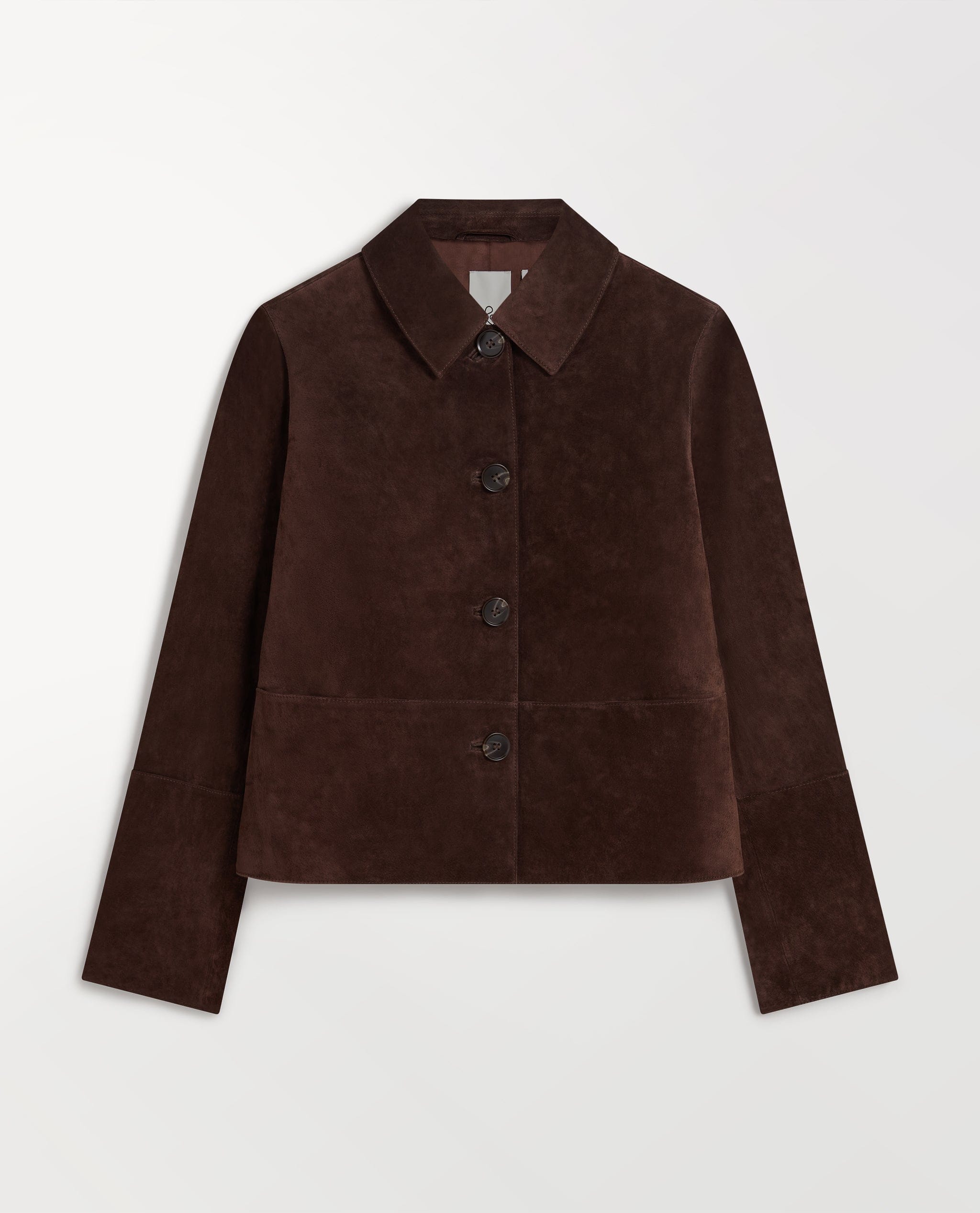 Women's Suede Jacket - Chocolate - Chocolate / Xs