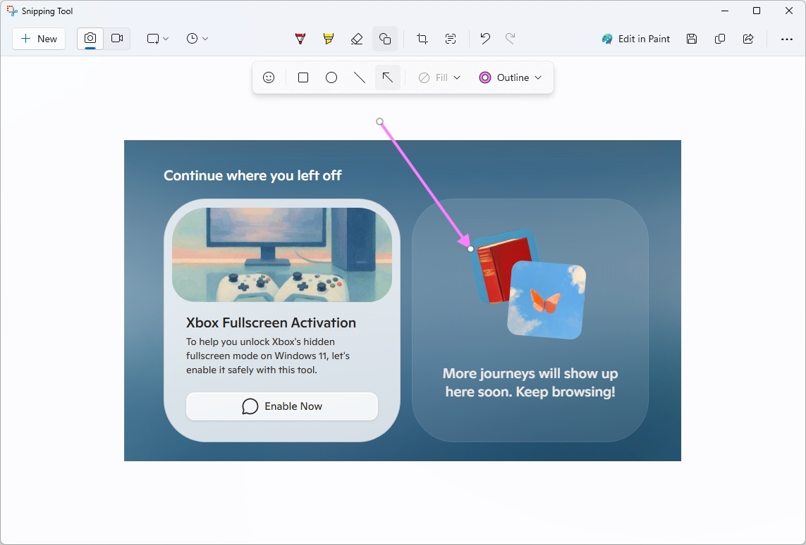 Snipping Tool create shape