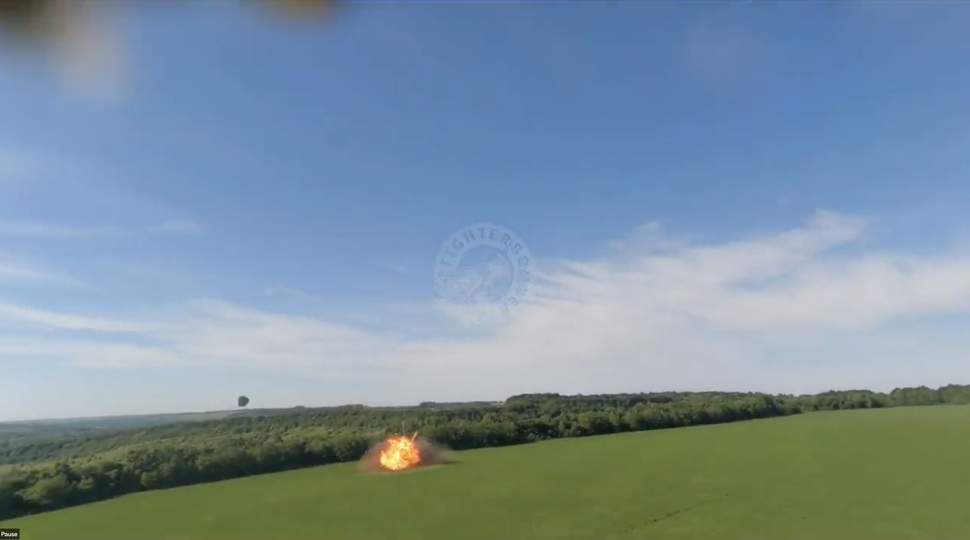 Russian fighter pilot films the moment he ejects himself from crashing