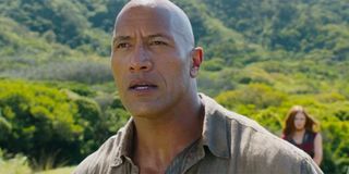 Dr. Xander "Smolder" Bravestone (Dwayne Johnson) stares forward in Jumanji