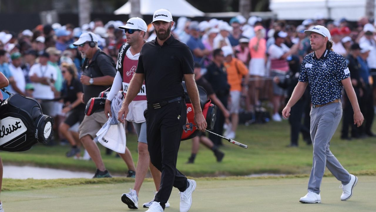 Dustin Johnson and Cameron Smith at Trump National Doral Golf Club  