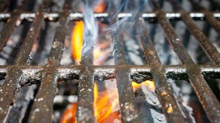 Preheating a gas grill