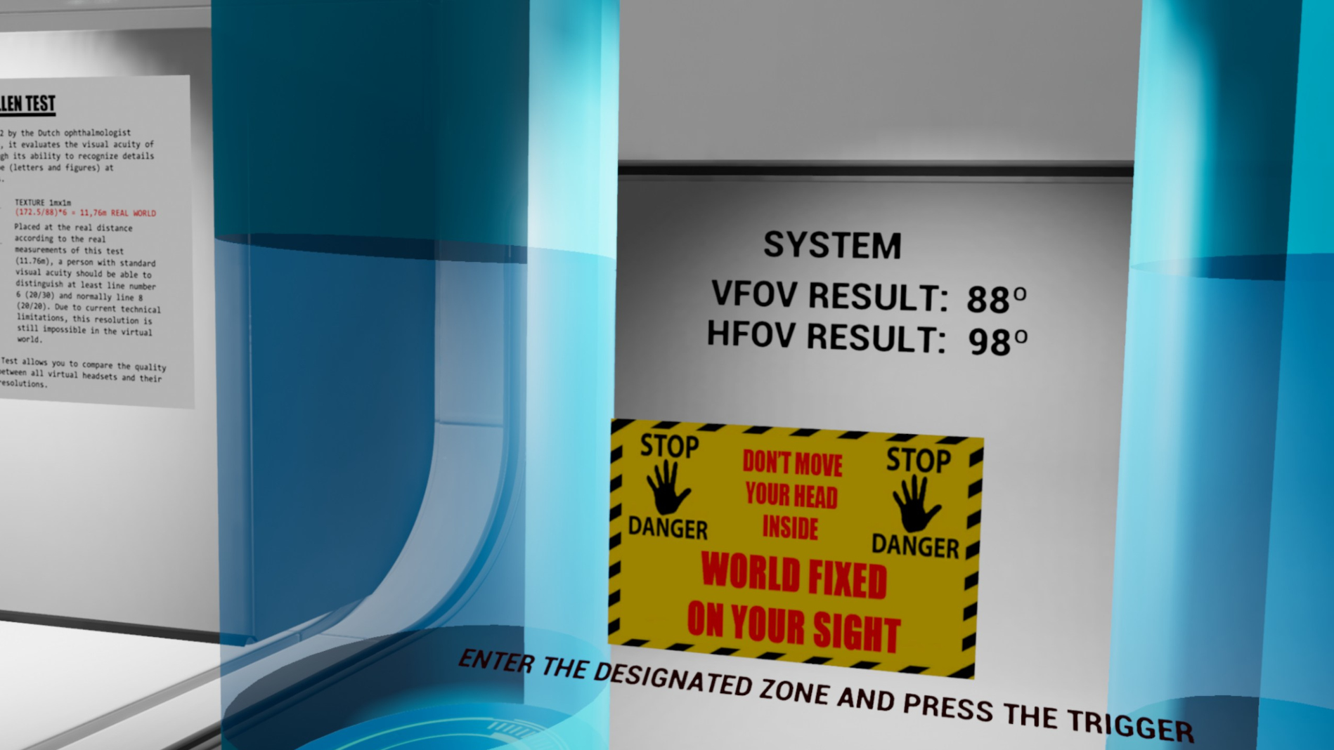 A FOV test in testhmd.