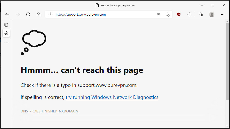 PureVPN Support Error