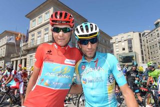 Janez Brajkovic would pass the red jersey on to Astana leader Vincenzo Nibali by day's end.