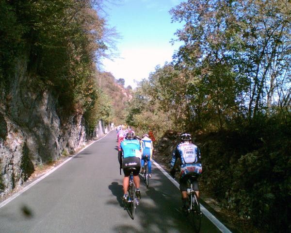 The group is strung out by Gregors pace