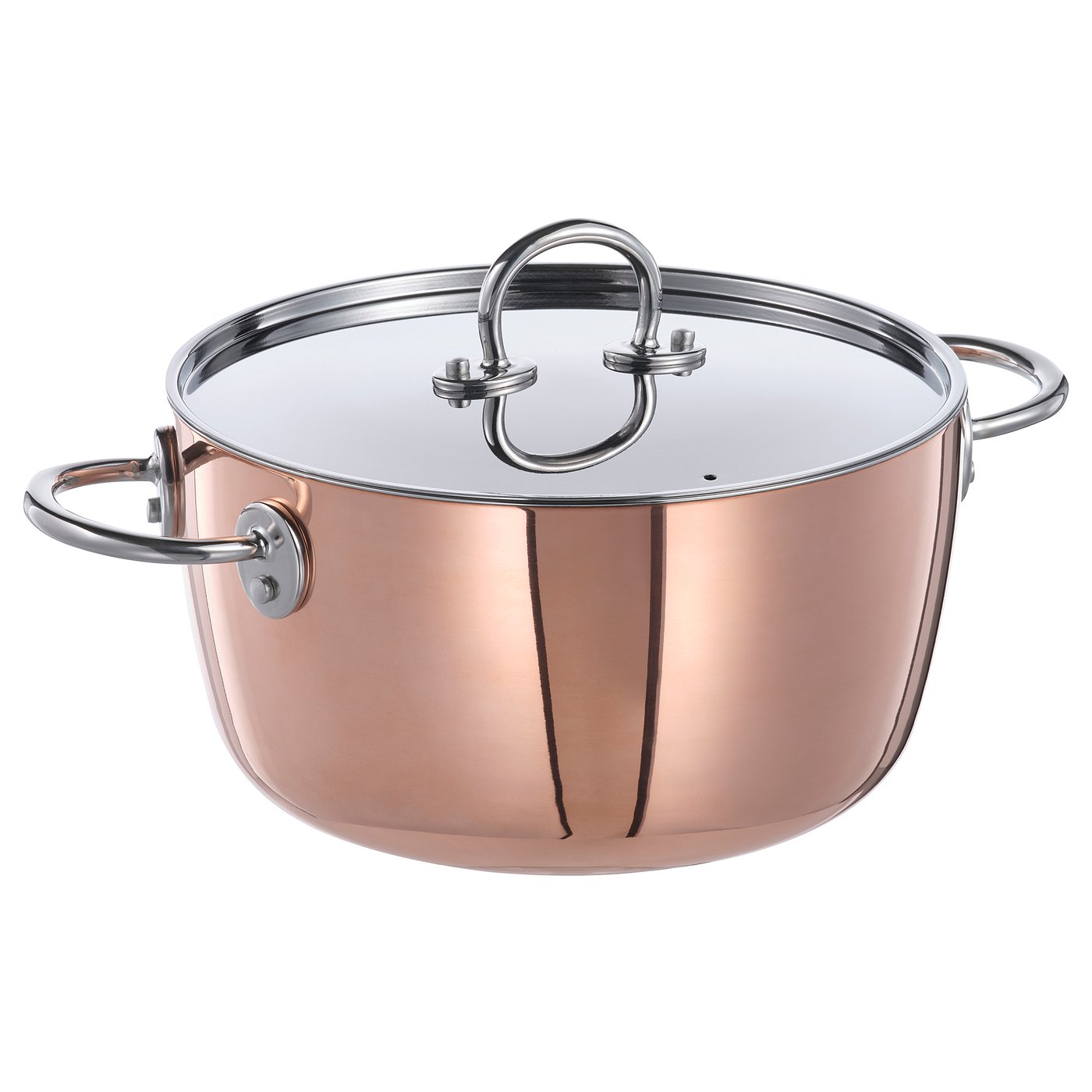 Finmat Pot With Lid - Copper/stainless Steel 3 Qt