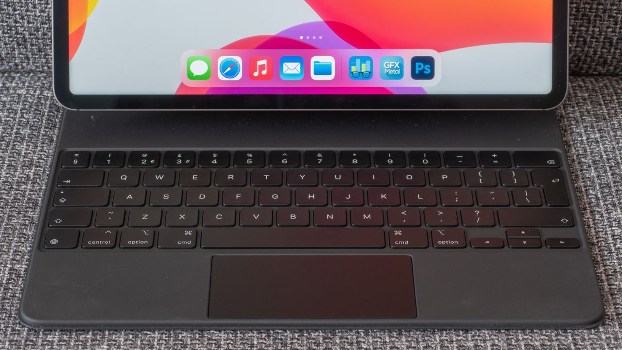 A photograph of the 12.9in Apple iPad Pro keyboard