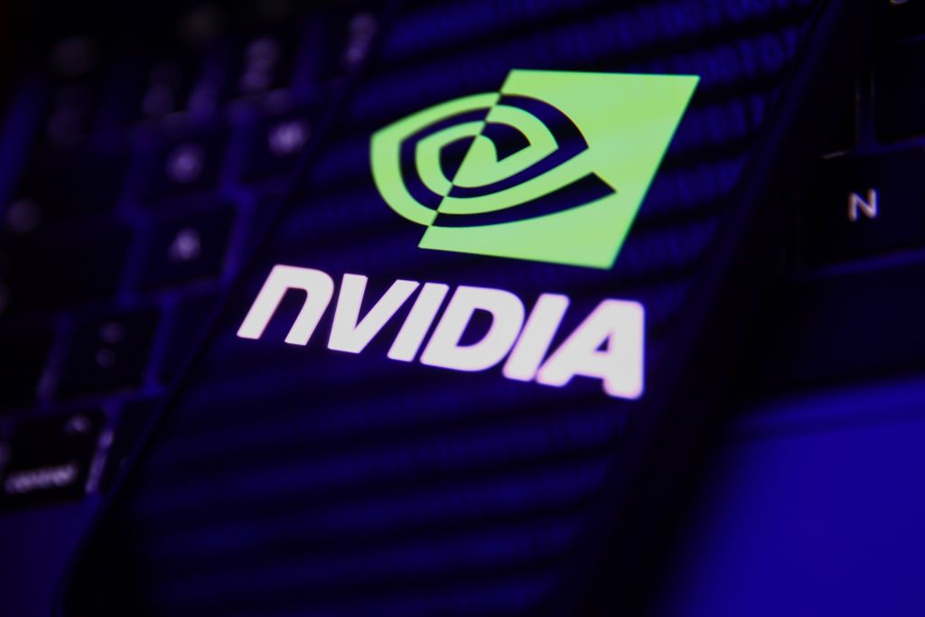 The Nvidia Logo on a dark background