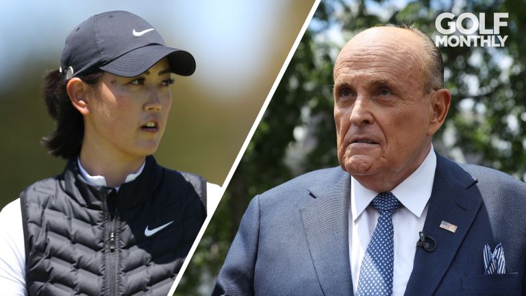 Michelle Wie and Rudy Giuliani pictured