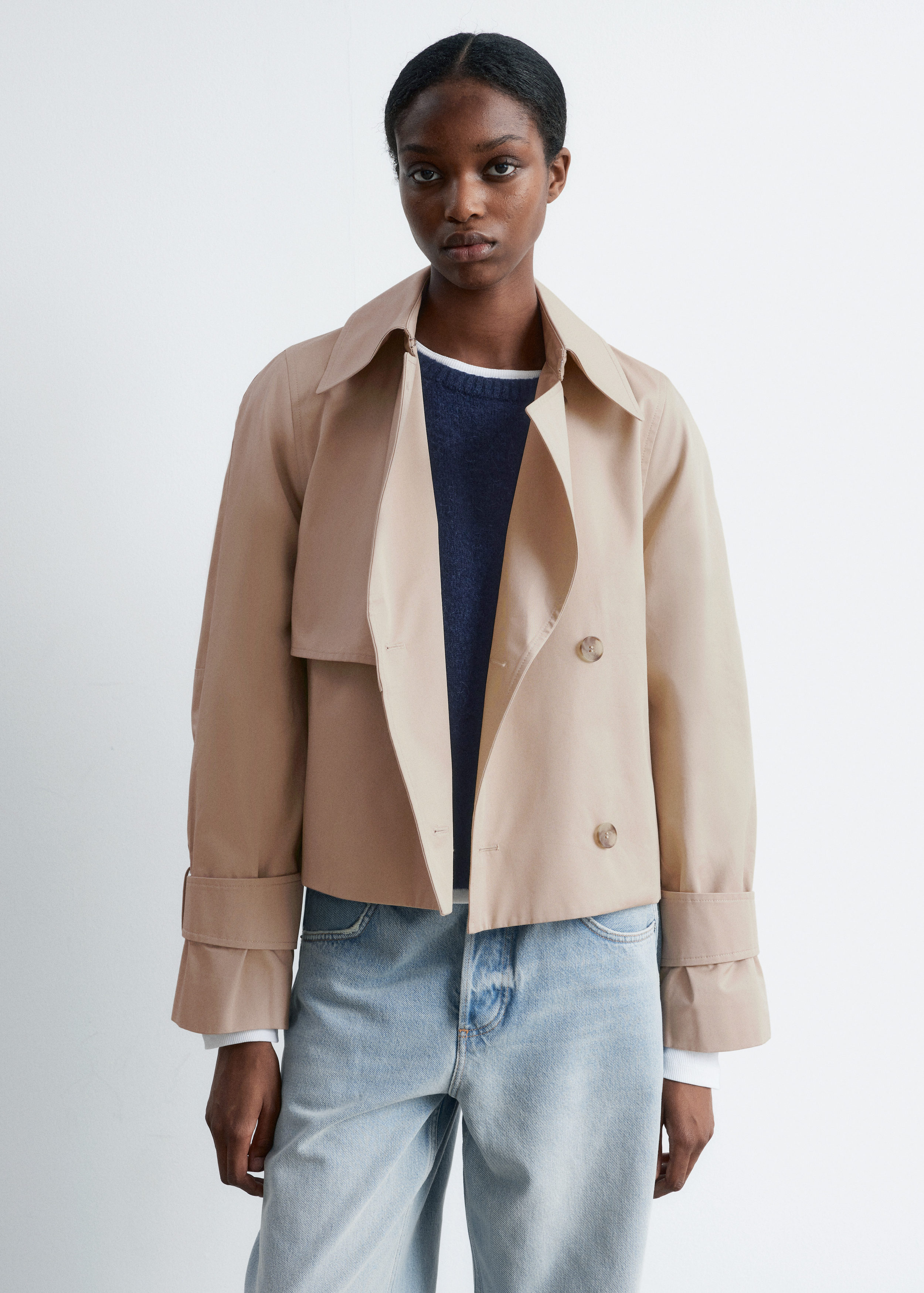 Short Trench Coat Jacket
