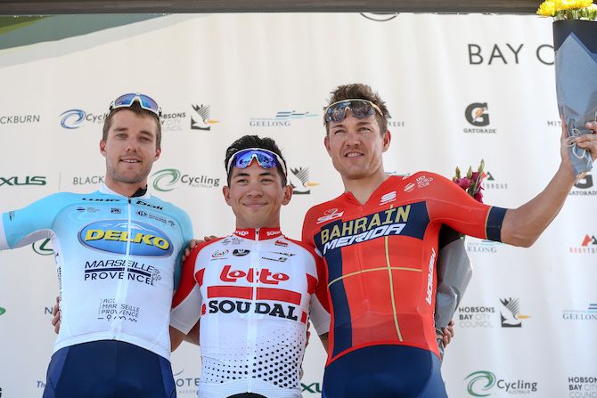Caleb Ewan (Lotto Soudal) took his second win in as many days on day 3 of the 2019 Lexus Blackburn Bay Crits in Williamstown