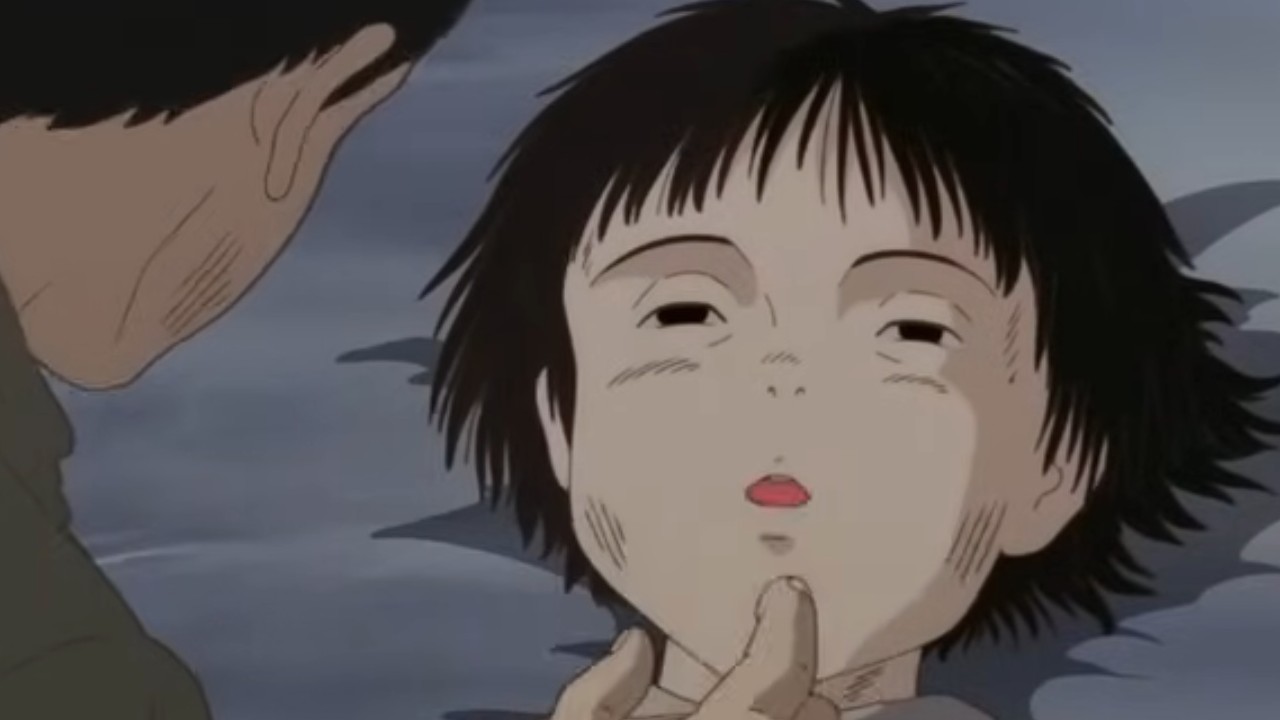 A dying Setsuko in Grave of the Fireflies
