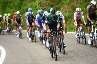 Wilco Kelderman (Bora-Hansgrohe) in the stage 12 breakaway at the 2022 Giro d'Italia