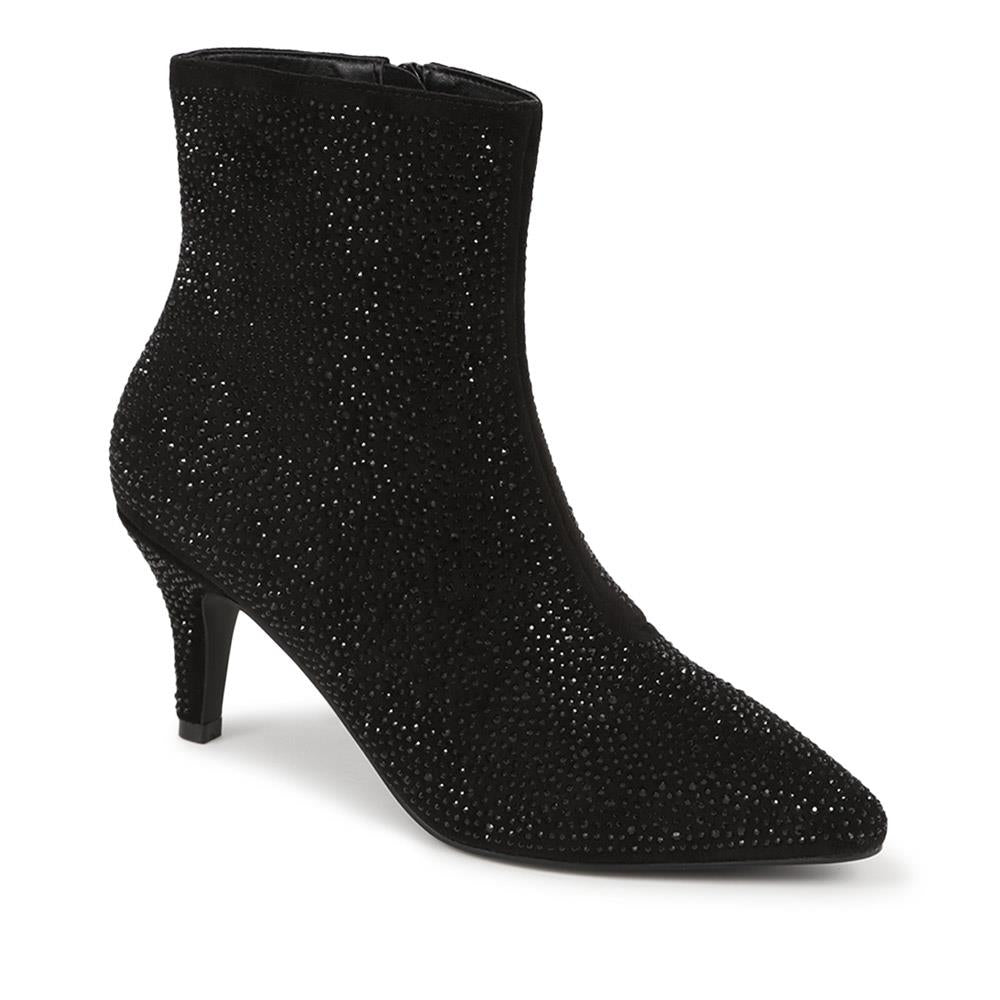 Cone-Heeled Smart Ankle Boots