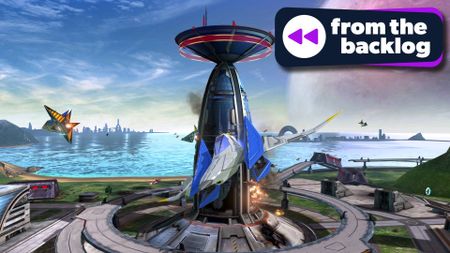 A Star Fox Zero screenshot with a TechRadar From the Backlog banner applied.