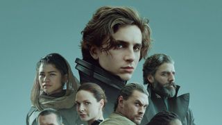 A screenshot of a poster for Denis Villeneuve's Dune, which shows some of its main characters