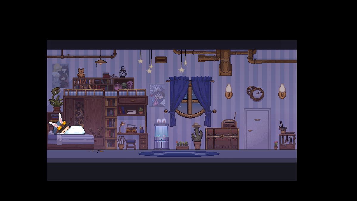 Cute pixel art from bullet hell metroidvania game Tevi