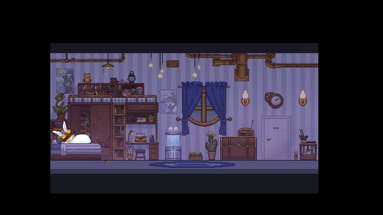 Cute pixel art from bullet hell metroidvania game Tevi