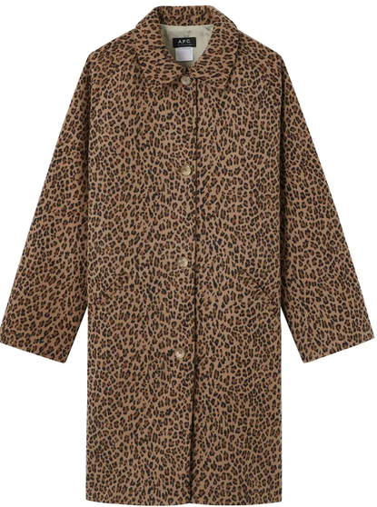 A.P.C. Leopard Print Wool Coat