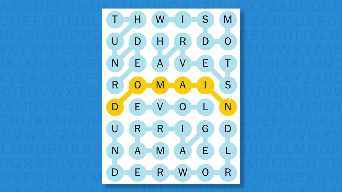 नीलो पृष्ठभूमिमा खेल ७८१ को लागि NYT Strands जवाफहरू