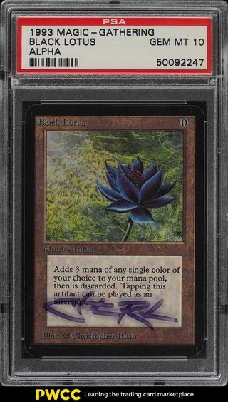 An image of the Black Lotus card from Magic: The Gathering