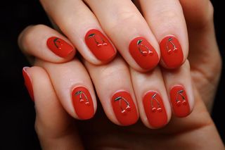 @imarninails cherry red nails