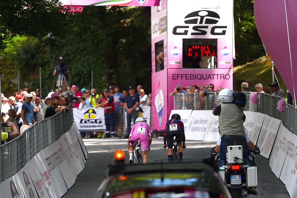 Annemiek van Vleuten (Mitchelton-Scott) wins the stage 6 time trial at the Giro Rosa and extends her overall lead