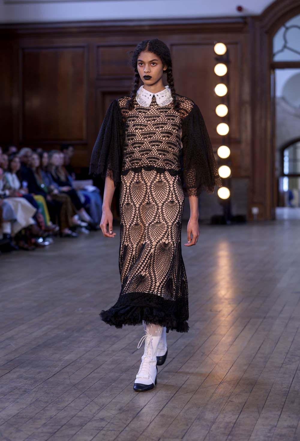 on the runway at London Fashion Week AW23