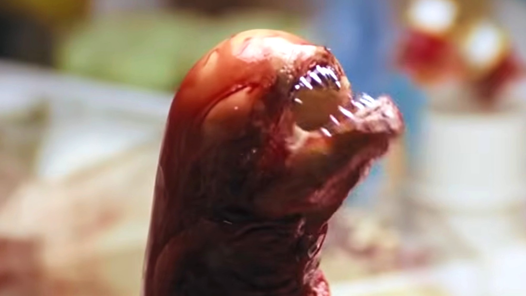 The infamous chestburster scene in Alien