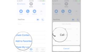 Tap Add to Favorites, tap the contact method you want to favorite